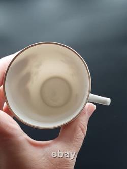 Porsgrund Norway Seljord Demitasse Cups Saucers Dessert Plates Rare 12pieces
