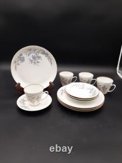 Porsgrund Norway Seljord Demitasse Cups Saucers Dessert Plates Rare 12pieces