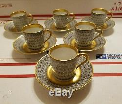 RARE 1920's Antique Art Deco GOLD Demitasse Cup & Saucer Set Bernardaud LIMOGES