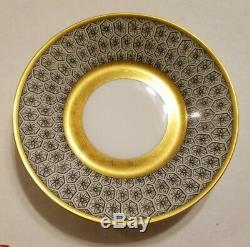 RARE 1920's Antique Art Deco GOLD Demitasse Cup & Saucer Set Bernardaud LIMOGES