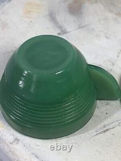 RARE 8pc SET FIREKING JADEITE DEMITASSE SALESMAN SAMPLE COFFEE CUP & SAUCER (SH)