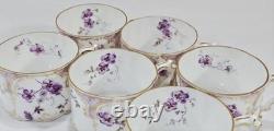 RARE ANTIQUE Rosenthal Sanssouci Purple Violets 6 Demitasse Cups Saucers + Tray RARE ANTIQUE Rosenthal Sanssouci Purple Violets 6 Demitasse Cups Saucers + Tray