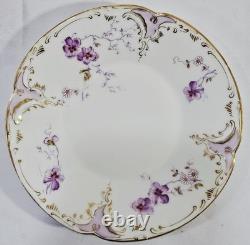 RARE ANTIQUE Rosenthal Sanssouci Purple Violets 6 Demitasse Cups Saucers + Tray