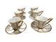 Rare Antique 12-pc. J. P. L. Limoges Demitasse Gold & White Cups France Euc