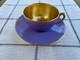 Rare Antique Coalport Gold Demitasse Teacup Saucer Lavender Purple Raphael Weill