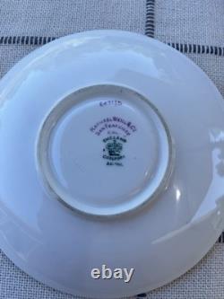RARE Antique Coalport Gold Demitasse Teacup Saucer Lavender Purple Raphael Weill