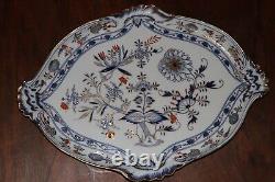 RARE Blue Onion Rich Meissen(Germany) Demitasse Set Crossed Swords backstamp