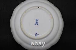 RARE Blue Onion Rich Meissen(Germany) Demitasse Set Crossed Swords backstamp