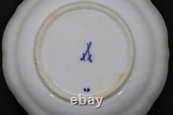 RARE Blue Onion Rich Meissen(Germany) Demitasse Set Crossed Swords backstamp