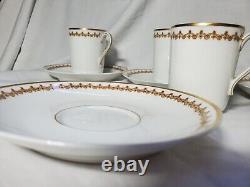 RARE Haviland & Co Limoges France 5 Demitasse Cups & Saucers Set Schleiger 627