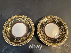 RARE PAIR Rosenthal Versace Medusa Red Ikarus Demitasse Espresso Cups/Saucers