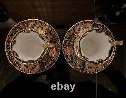 RARE Royal Crown Derby DEMITASSE WITH SAUCER #4591 PAIR c. 1906, 1920