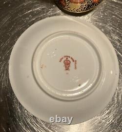 RARE Royal Crown Derby DEMITASSE WITH SAUCER #4591 PAIR c. 1906, 1920