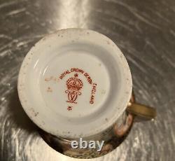 RARE Royal Crown Derby DEMITASSE WITH SAUCER #4591 PAIR c. 1906, 1920