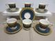 Rare Set/6 1926 Cobalt Blue & Gold Royal Worcester Demitasse Cups & Saucers