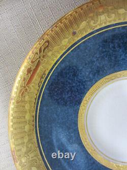 RARE Set/6 1926 Cobalt Blue & Gold ROYAL WORCESTER DEMITASSE CUPS & SAUCERS