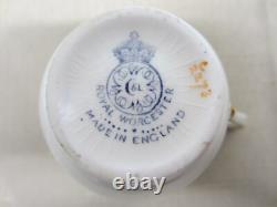 RARE Set/6 1926 Cobalt Blue & Gold ROYAL WORCESTER DEMITASSE CUPS & SAUCERS