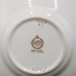 READ Minton England Argyle H4965 9 Demitasse Cup & 8 Saucers FREE USA SHIPPING