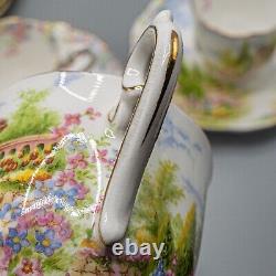 READ Royal Albert Kentish Rockery Demitasse Cups and Saucers Set of 7 -FREE SHIP