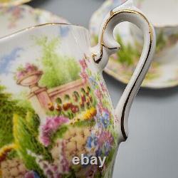 READ Royal Albert Kentish Rockery Demitasse Cups and Saucers Set of 7 -FREE SHIP