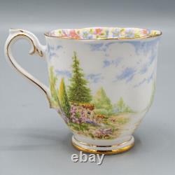 READ Royal Albert Kentish Rockery Demitasse Cups and Saucers Set of 7 -FREE SHIP