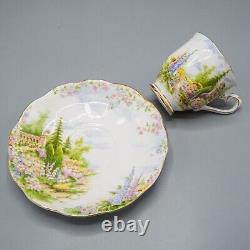 READ Royal Albert Kentish Rockery Demitasse Cups and Saucers Set of 7 -FREE SHIP