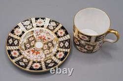 READ Royal Crown Derby Traditional Imari 12 Demitasse Cups & 11 Saucers