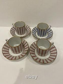 RICHARD GINORI AMADEUS Style 4 DEMITASSE CUP /SAUCER Sets ITALY Vtg Pittoria EUC