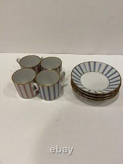 RICHARD GINORI AMADEUS Style 4 DEMITASSE CUP /SAUCER Sets ITALY Vtg Pittoria EUC