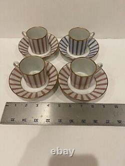 RICHARD GINORI AMADEUS Style 4 DEMITASSE CUP /SAUCER Sets ITALY Vtg Pittoria EUC