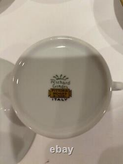 RICHARD GINORI AMADEUS Style 4 DEMITASSE CUP /SAUCER Sets ITALY Vtg Pittoria EUC