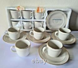 RICHARD GINORI Espresso Demitasse Cups and Saucers Lot 11 Cups 10 Plates Beige