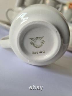 RICHARD GINORI Espresso Demitasse Cups and Saucers Lot 11 Cups 10 Plates Beige