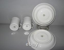 RICHARD Ginori Pure White Demitasse Cup Saucer Set for 9 Mint