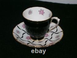 ROYAL CHELSEA Demitasse Set Coffee pot, S & C, 6 Cup & Saucers. ONE OF A KIND