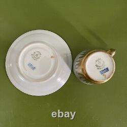 ROYAL COPENHAGEN Set 8 Vintage c. 1930s Denmark Demitasse Cups Saucers Gold RARE