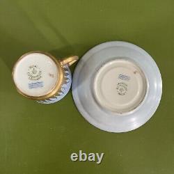 ROYAL COPENHAGEN Set 8 Vintage c. 1930s Denmark Demitasse Cups Saucers Gold RARE