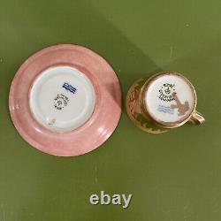 ROYAL COPENHAGEN Set 8 Vintage c. 1930s Denmark Demitasse Cups Saucers Gold RARE