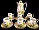 Rs Prussia Germany 10chocolate Pot With Lid & 6 Demitasse Cups & Saucers. Vintage