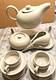 Russel Wright Mcm Modern Grey Tea /coffee Pot Set W 4 Demitasse Cups & Saucers