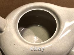 RUSSEL WRIGHT MCM MODERN GREY TEA /COFFEE POT SET w 4 DEMITASSE CUPS & SAUCERS
