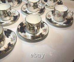 Radford's Bone China Fenton England Set of 12 Demitasse Cups & Saucers, No. 4591