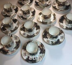 Radford's Bone China Fenton England Set of 12 Demitasse Cups & Saucers, No. 4591