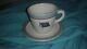 Railroad Dining Car China Wabash Banner Demitasse Cup & Saucer By Syracuse C