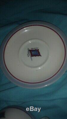 Railroad Dining Car China Wabash Banner Demitasse Cup & Saucer by Syracuse C