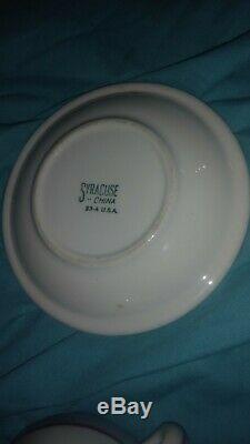 Railroad Dining Car China Wabash Banner Demitasse Cup & Saucer by Syracuse C