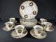 Rare 19th Century Wallendorf Porcelain Snack Demitasse Set Hand Painted 19 Pcs