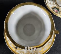 Rare 19th Century Wallendorf Porcelain Snack Demitasse Set Hand Painted 19 Pcs