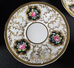 Rare 19th Century Wallendorf Porcelain Snack Demitasse Set Hand Painted 19 Pcs