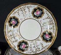 Rare 19th Century Wallendorf Porcelain Snack Demitasse Set Hand Painted 19 Pcs